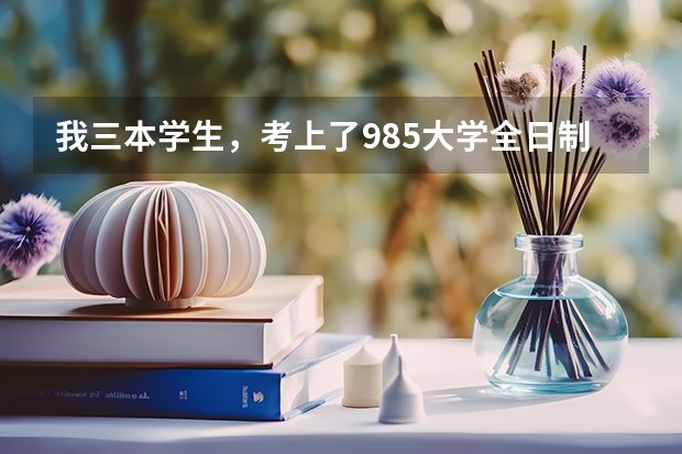我三本学生，考上了985大学全日制研究生，请问第一学历是哪所学校?能翻身吗