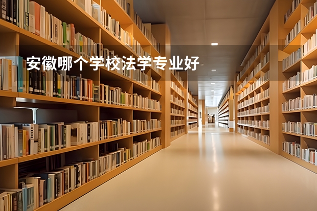 安徽哪个学校法学专业好