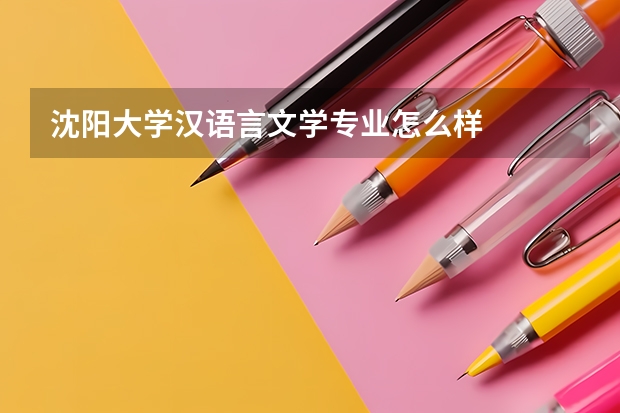 沈阳大学汉语言文学专业怎么样