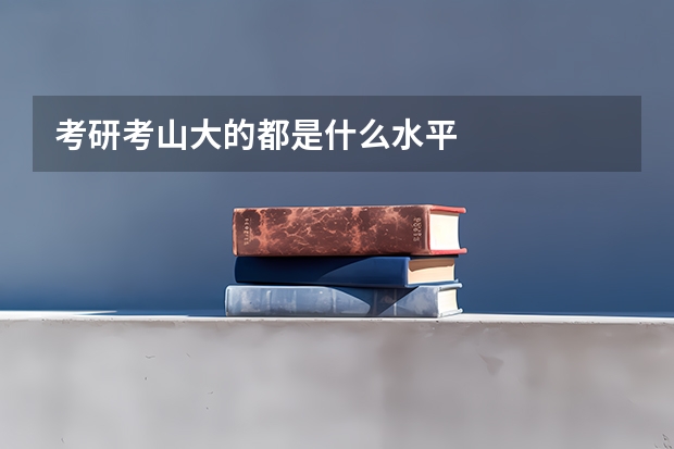 考研考山大的都是什么水平