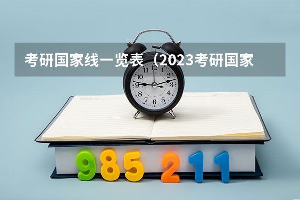 考研国家线一览表（2023考研国家线分数线已公布）