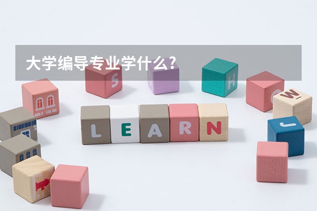 大学编导专业学什么?