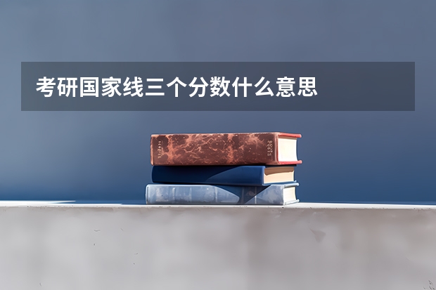 考研国家线三个分数什么意思