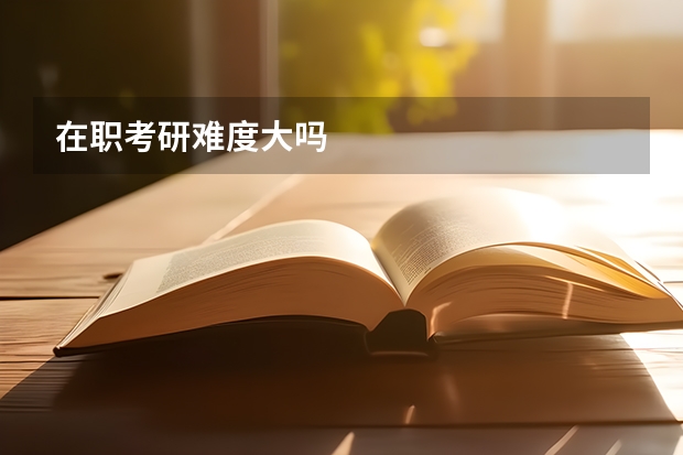 在职考研难度大吗