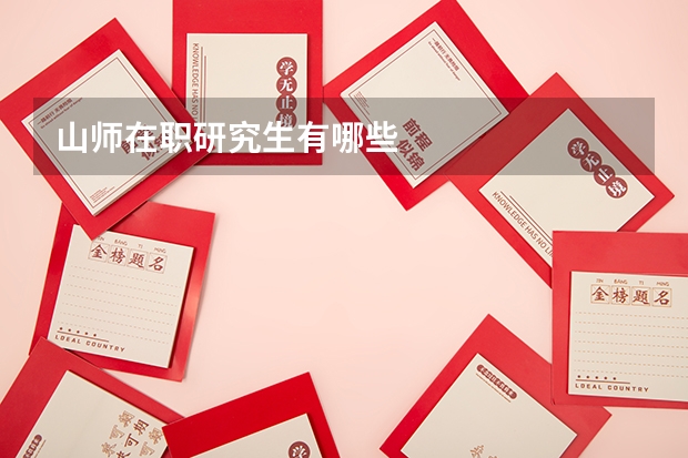 山师在职研究生有哪些