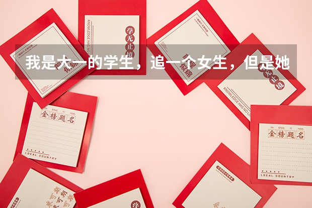 我是大一的学生，追一个女生，但是她以要专心考研为由拒绝了我，我该怎么办