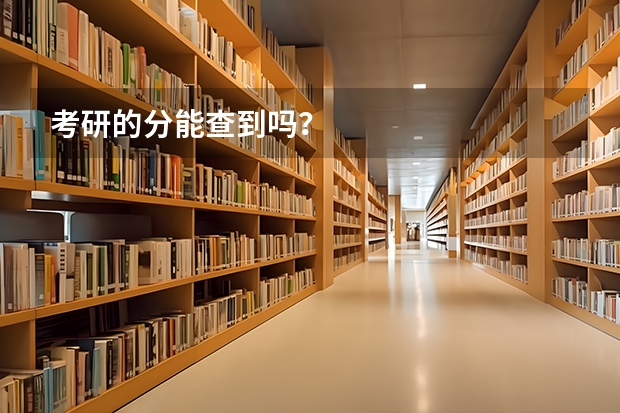 考研的分能查到吗？