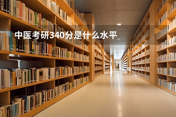 中医考研340分是什么水平