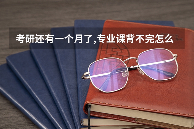 考研还有一个月了,专业课背不完怎么办?