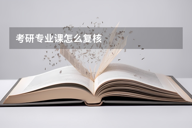 考研专业课怎么复核