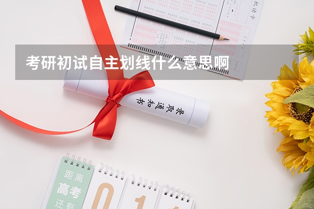 考研初试自主划线什么意思啊