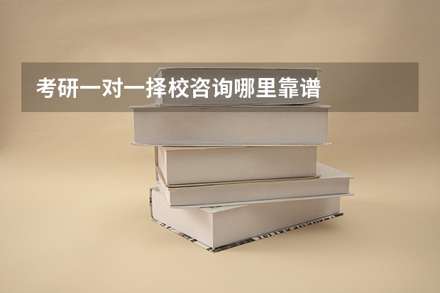 考研一对一择校咨询哪里靠谱