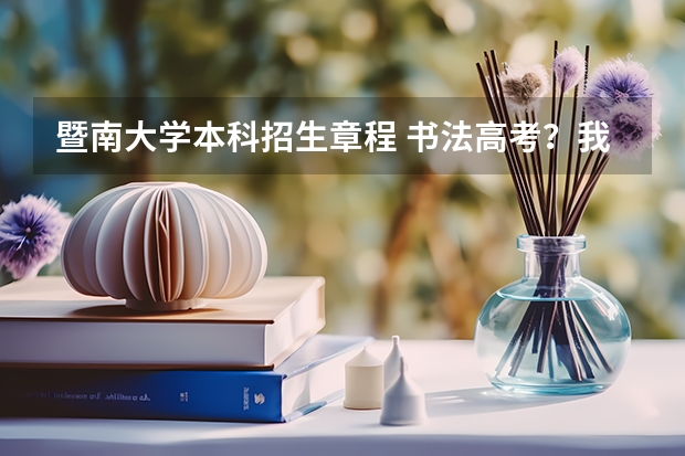 暨南大学本科招生章程 书法高考?我是江苏高二文兼艺学生,文化320分,书法考过十级,高考书法特长生好还是高考书法专业好?