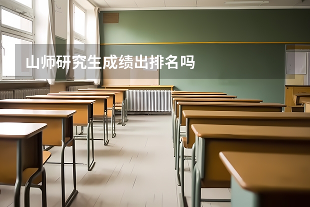 山师研究生成绩出排名吗